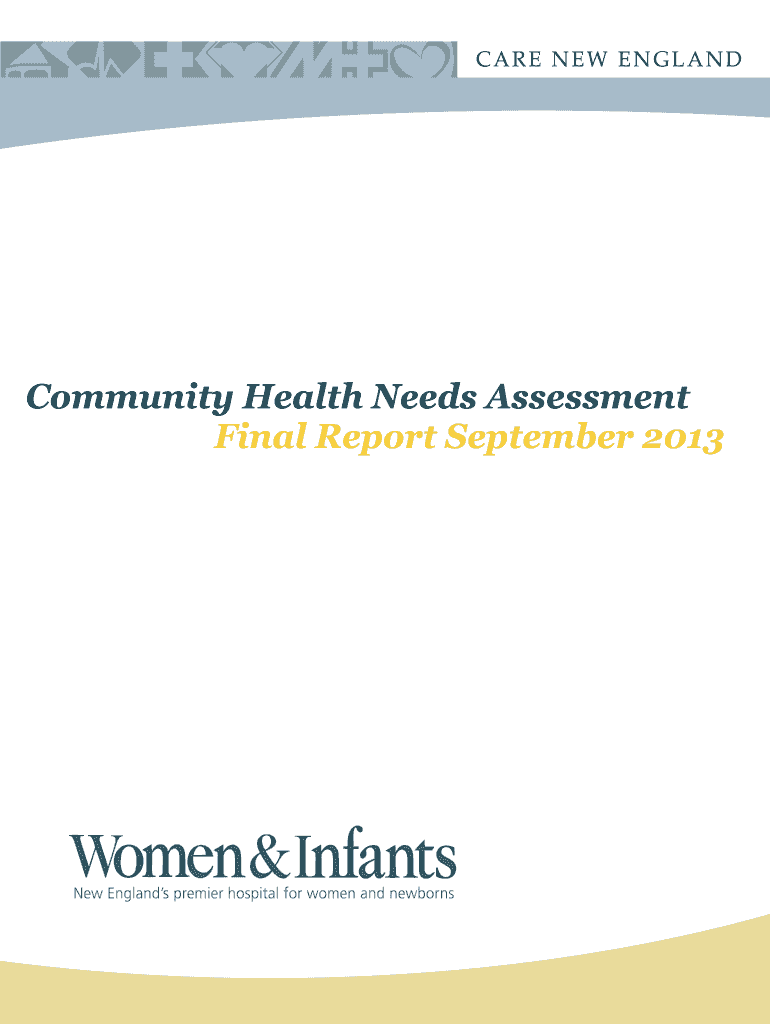  Community Health Needs Assessment Final Report  Women and 2013