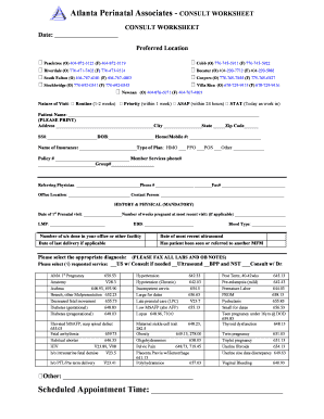 Atlanta Perinatal Associates Riverdale  Form