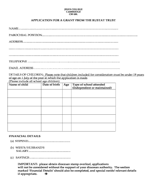 Rustat Trust  Form