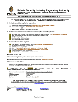 Psira Termination and Engagement  Form