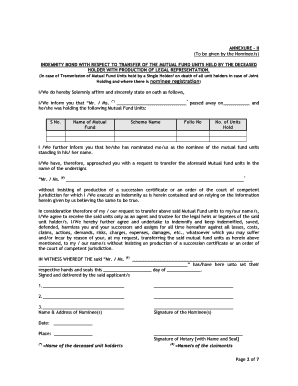 Indemnity Bond for Release of Vehicle from Police Station  Form