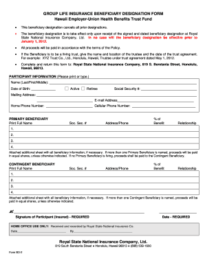 Beneficiary Form