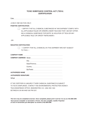 Tcsa Form