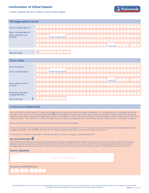 Nationwide Gifted Deposit Form