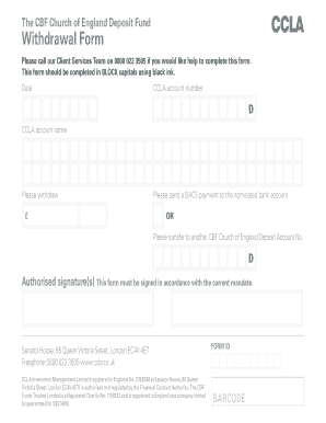 Ccla Withdrawal Form