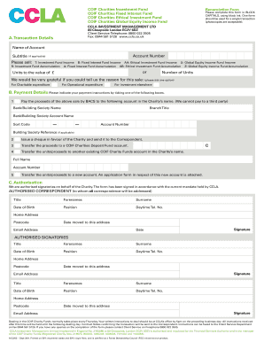 COIF Charities Fixed Interest Fund  Form