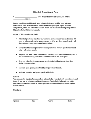 Commitment Form