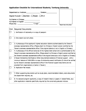 Tamkang University Online Application  Form