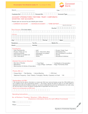 Saraswat Bank Deposit Slip  Form