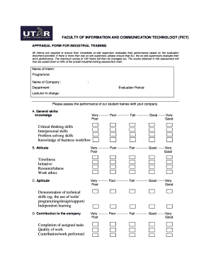 Student Appraisal Form