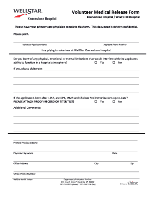 Wellstar Medical Release Form