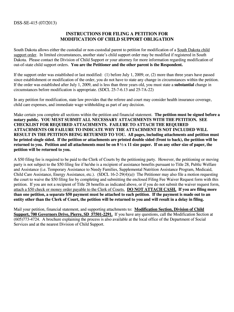 Dss Se 415a  Form