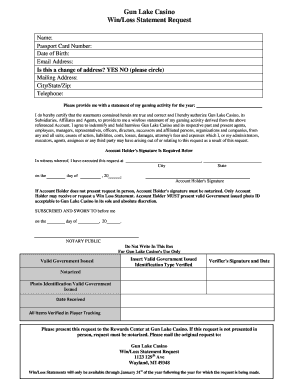 Gun Lake Win Loss  Form