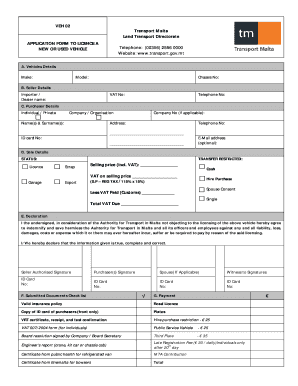 Transport Malta Forms Download