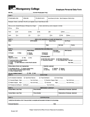 Pds Form for Job Application