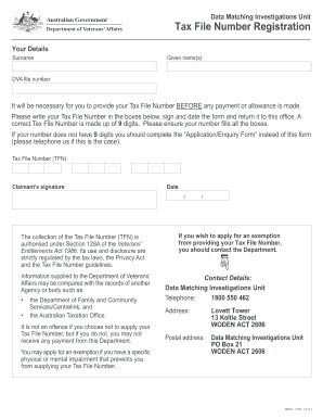 Tax File Number Online Form