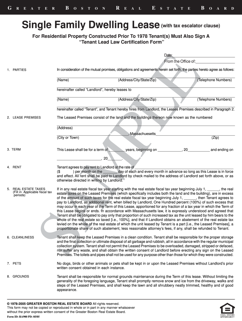 Get and Sign Greater Boston Real Estate Board Lease  Form