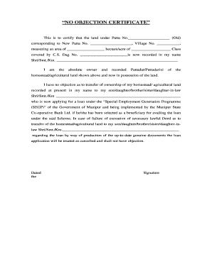 Land Noc Certificate Download  Form