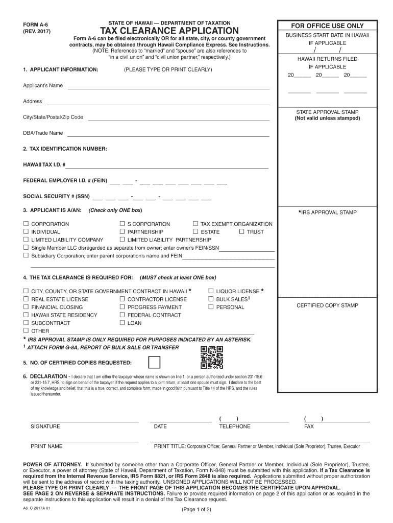 Form A 6 Tax Fill Out and Sign Printable PDF Template signNow
