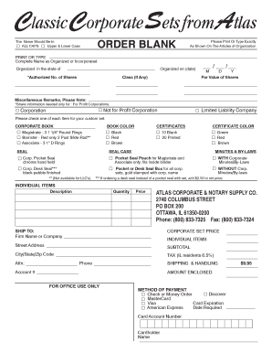 Classic Corporate Sets from Atlas  Form