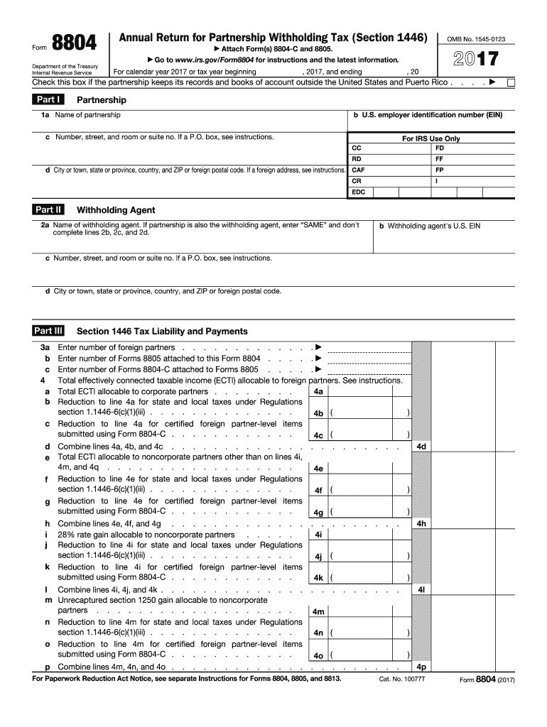  8804  Form 2017