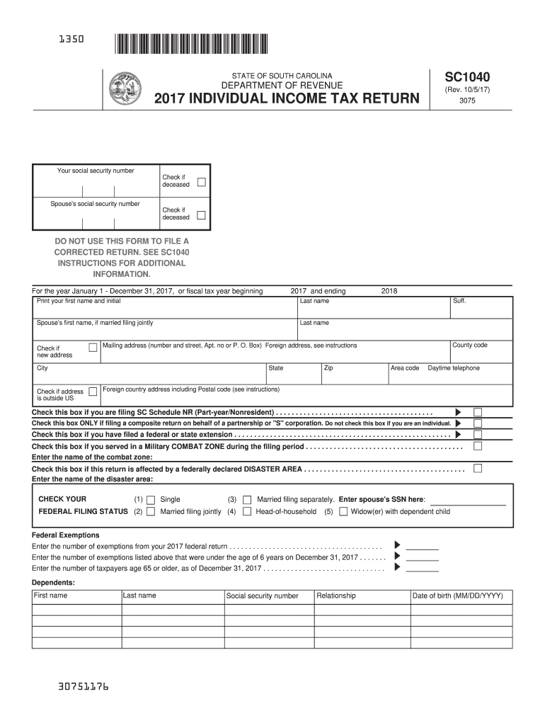  Sc Form 1040 2017