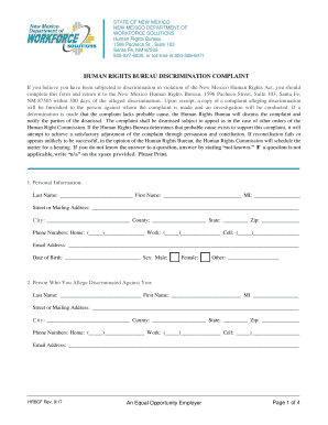 Human Rights Bureau  Form