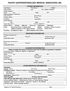 PACIFIC GASTROENTEROLOGY MEDICAL ASSOCIATES, INC  Form