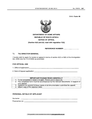 Dha Appeal Form