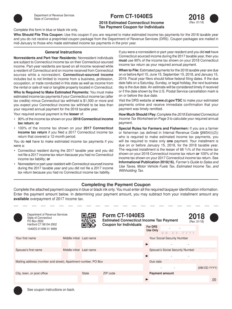  Form 1040 Es 2018