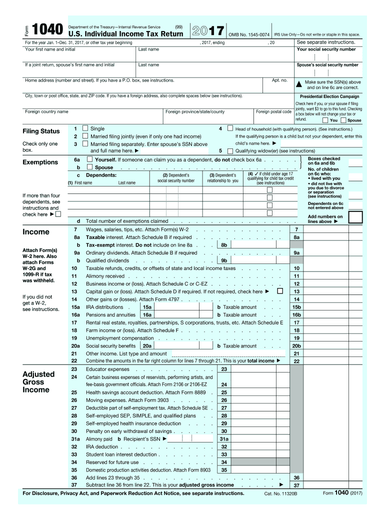 Get and Sign 1040  Form 2017