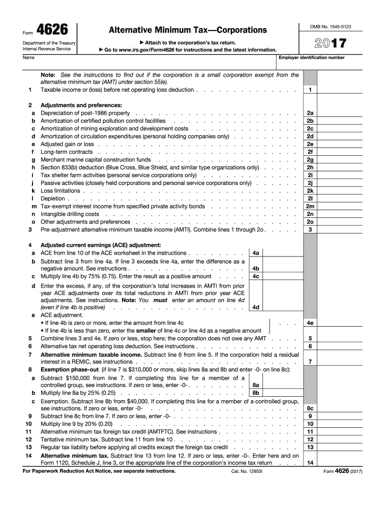  Form 4626 2017