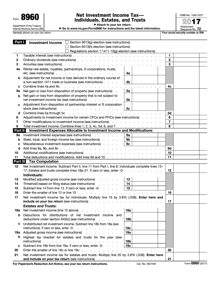  GovForm8960 for Instructions and the Latest Information 2017