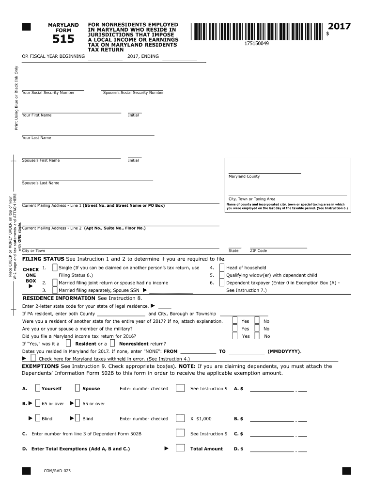  Form 515 2017