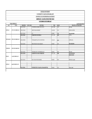 Zetech University Timetable  Form