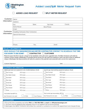 Washington Gas Meter Upgrade Form