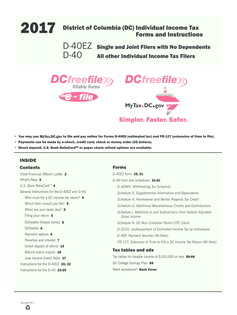  Dc 20015 D 40 Form 2017