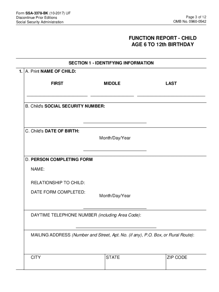 Get and Sign Ssa 3378 2017-2022 Form