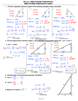 Sec 3 3 Right Triangle Trigonometry  Form