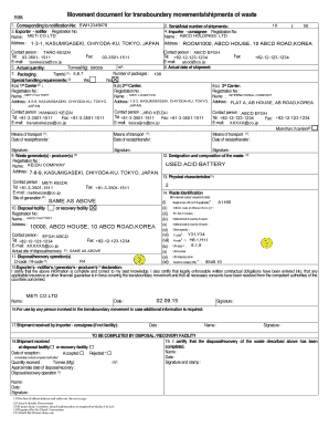 Movement Document  Form