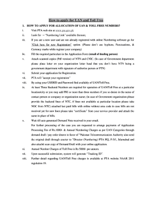 Pakistan Uan  Form