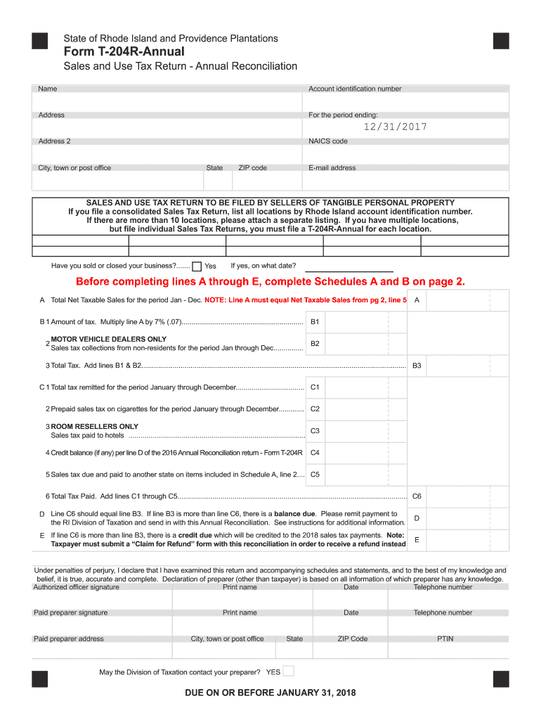  Ri Form T 204r Annual 2017