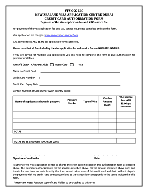 New Zealand Visa Form