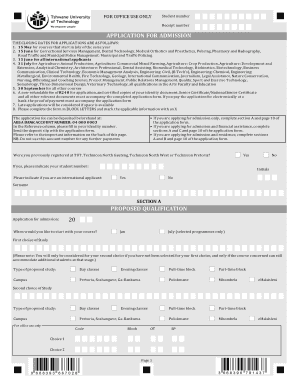 Tut Appilcation Form for Employment 2013