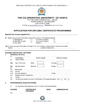 Cooperative University  Form