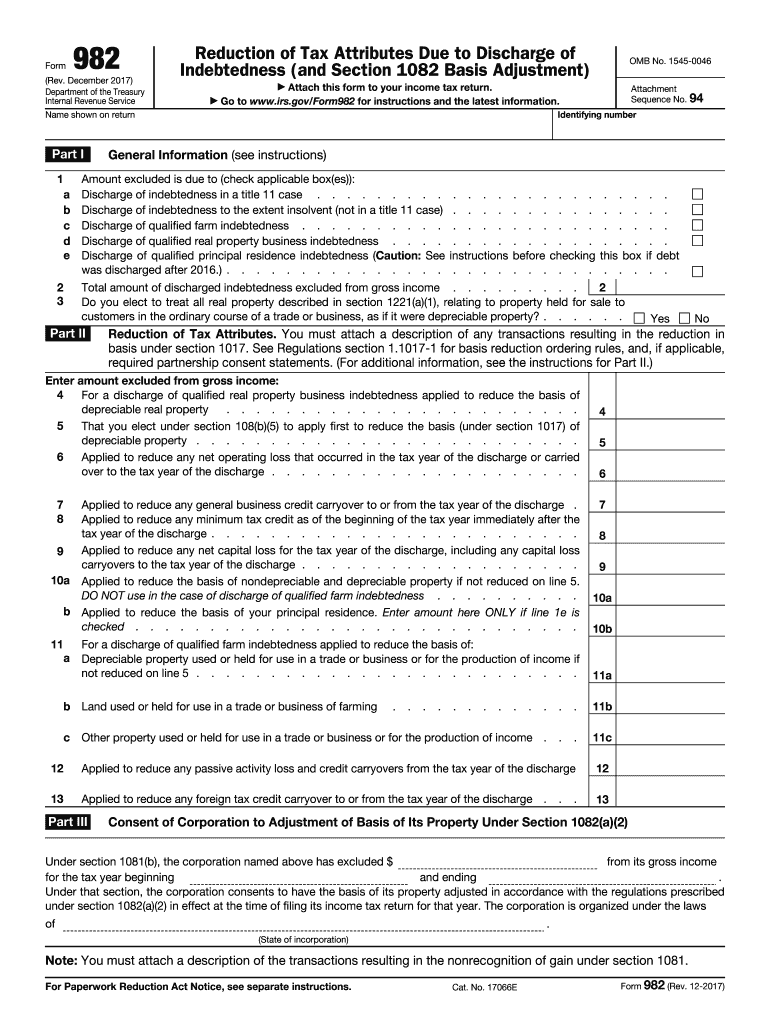  Form 982 2017