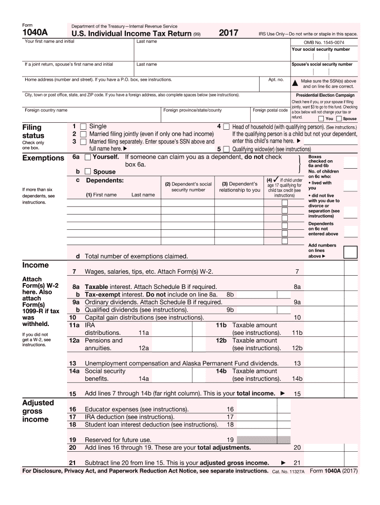 2021 1040-A form