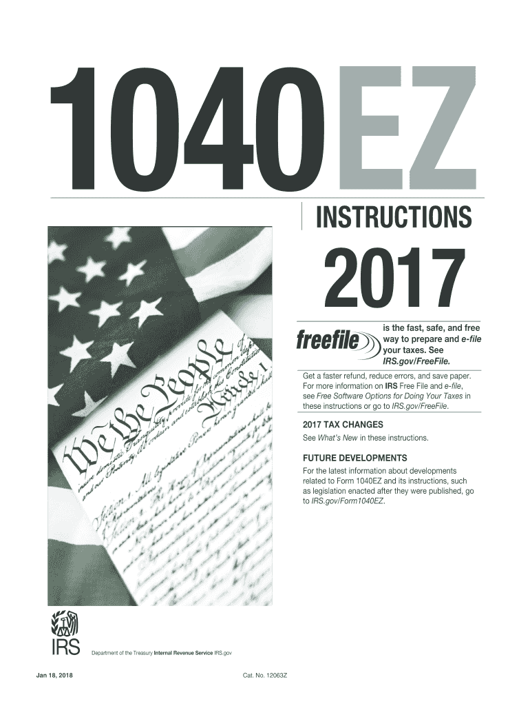Printable 1040ez 2017 2024 Form Fill Out And Sign Printable Pdf