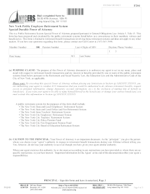 Get and Sign Nycers Power Attorney 2016 Form