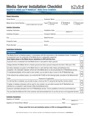 Server Installation Checklist Template Excel  Form